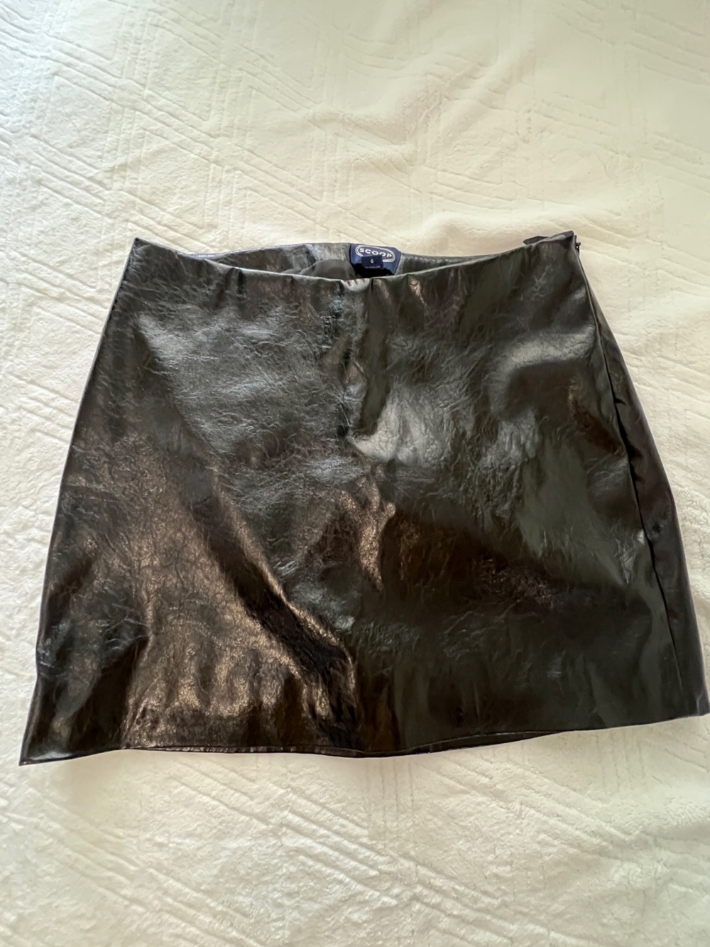 Black Faux Leather Mini Skirt - Ecote